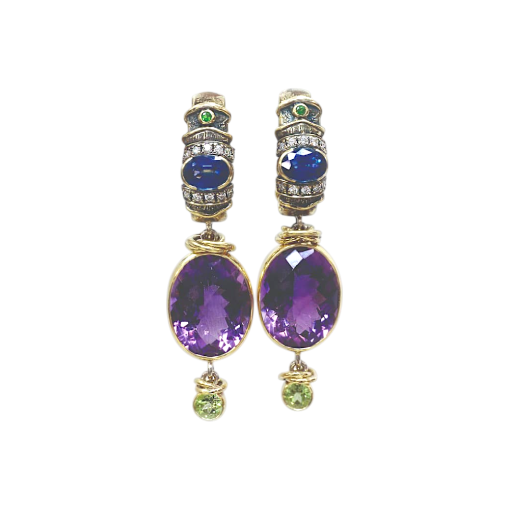 Серьги с аметистами