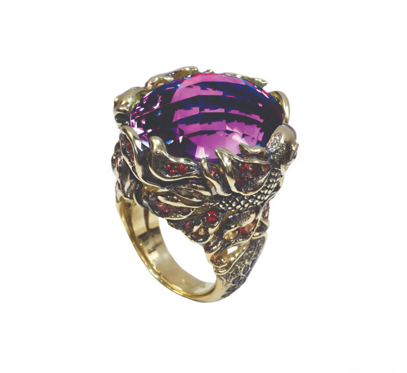 Кольцо с аметистом