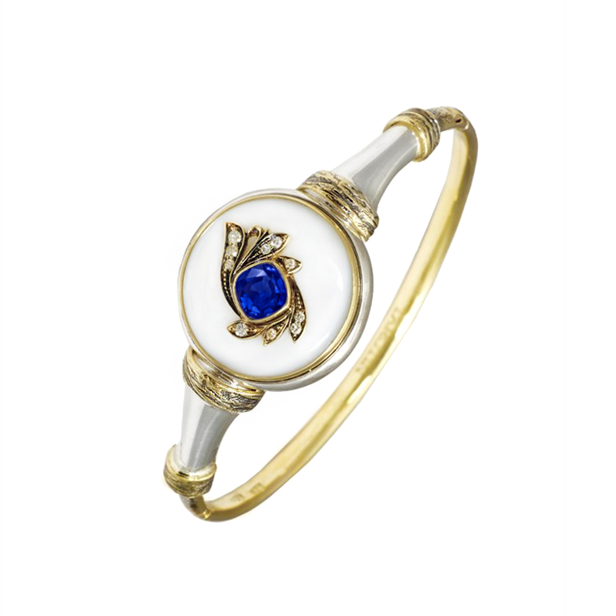 Браслет с сапфиром и перламутром