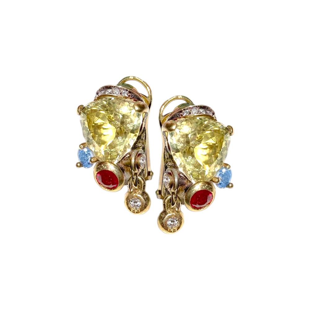 Серьги с цитринами