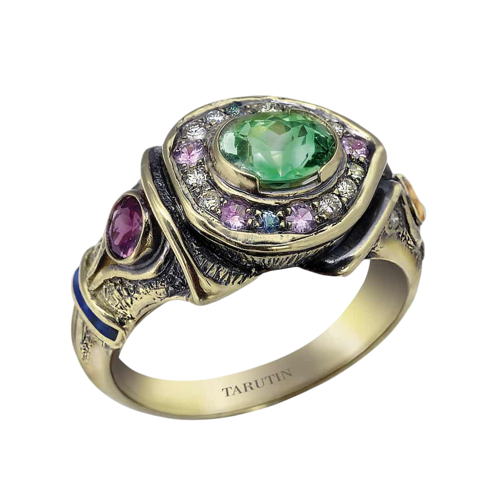 Кольцо с турмалином