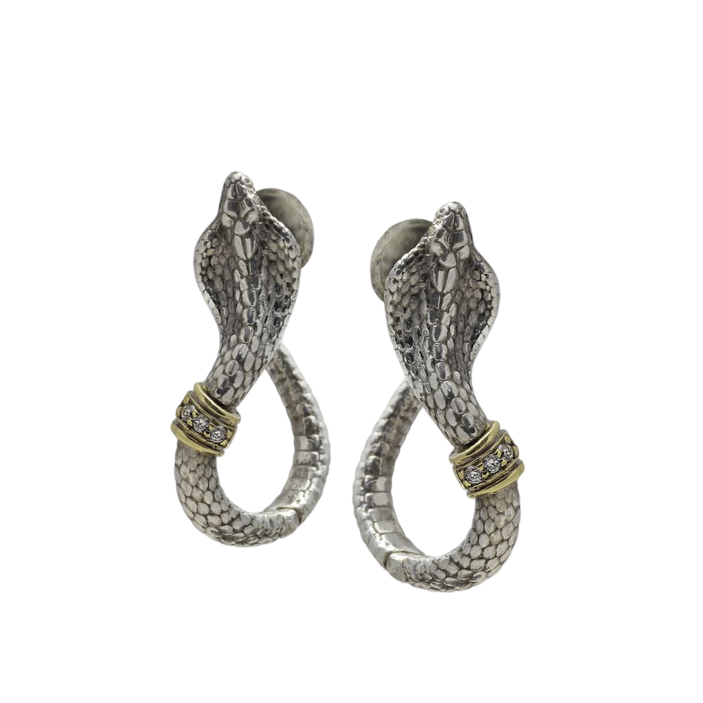 Серьги из платины с бриллиантами