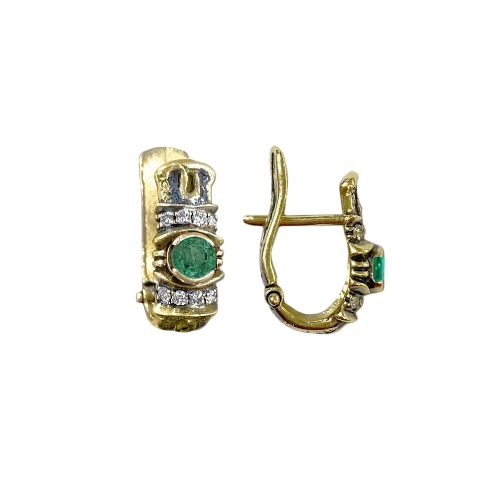 Серьги с изумрудами