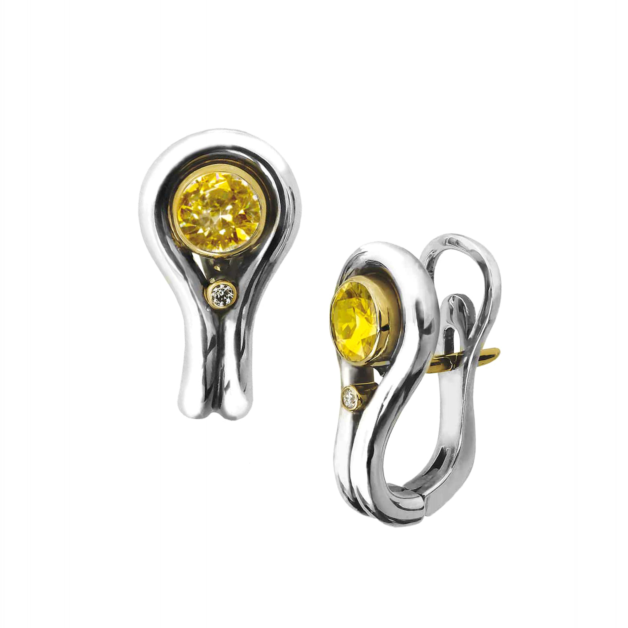 Серьги с цитринами