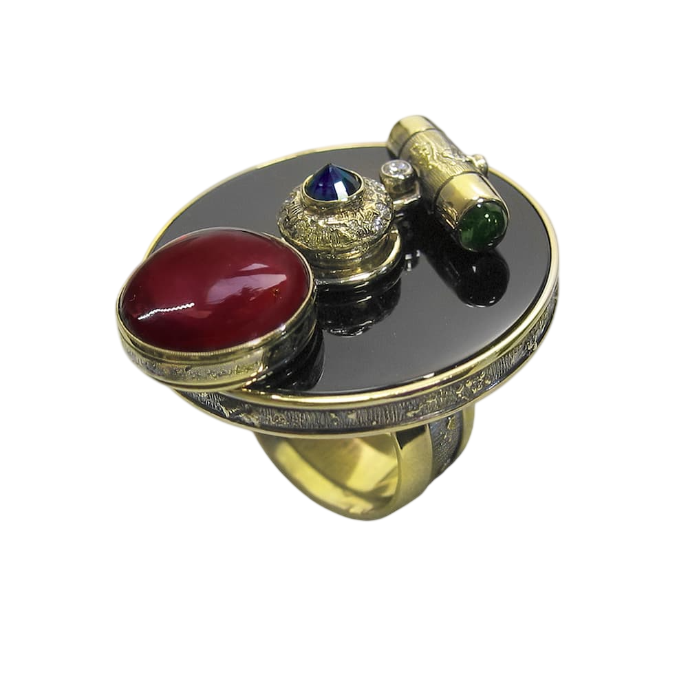 Кольцо с рубеллитом