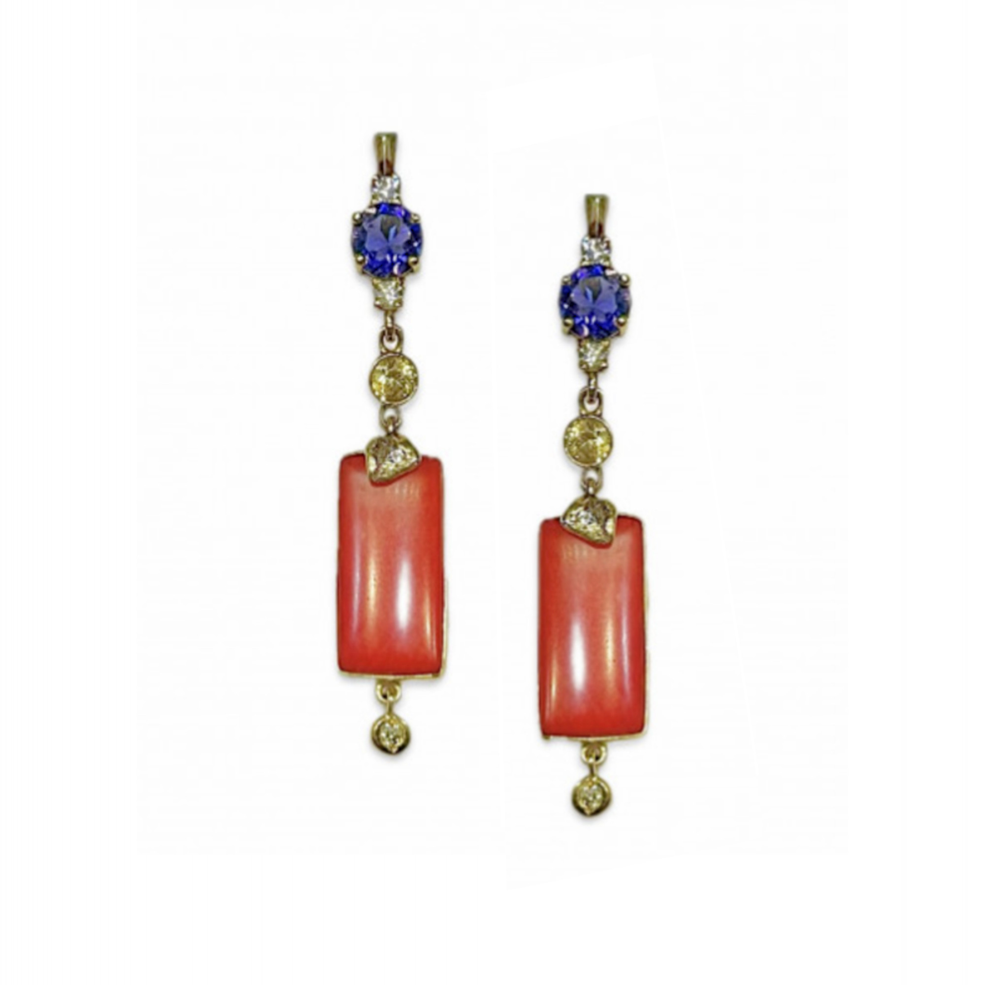 Серьги с кораллами