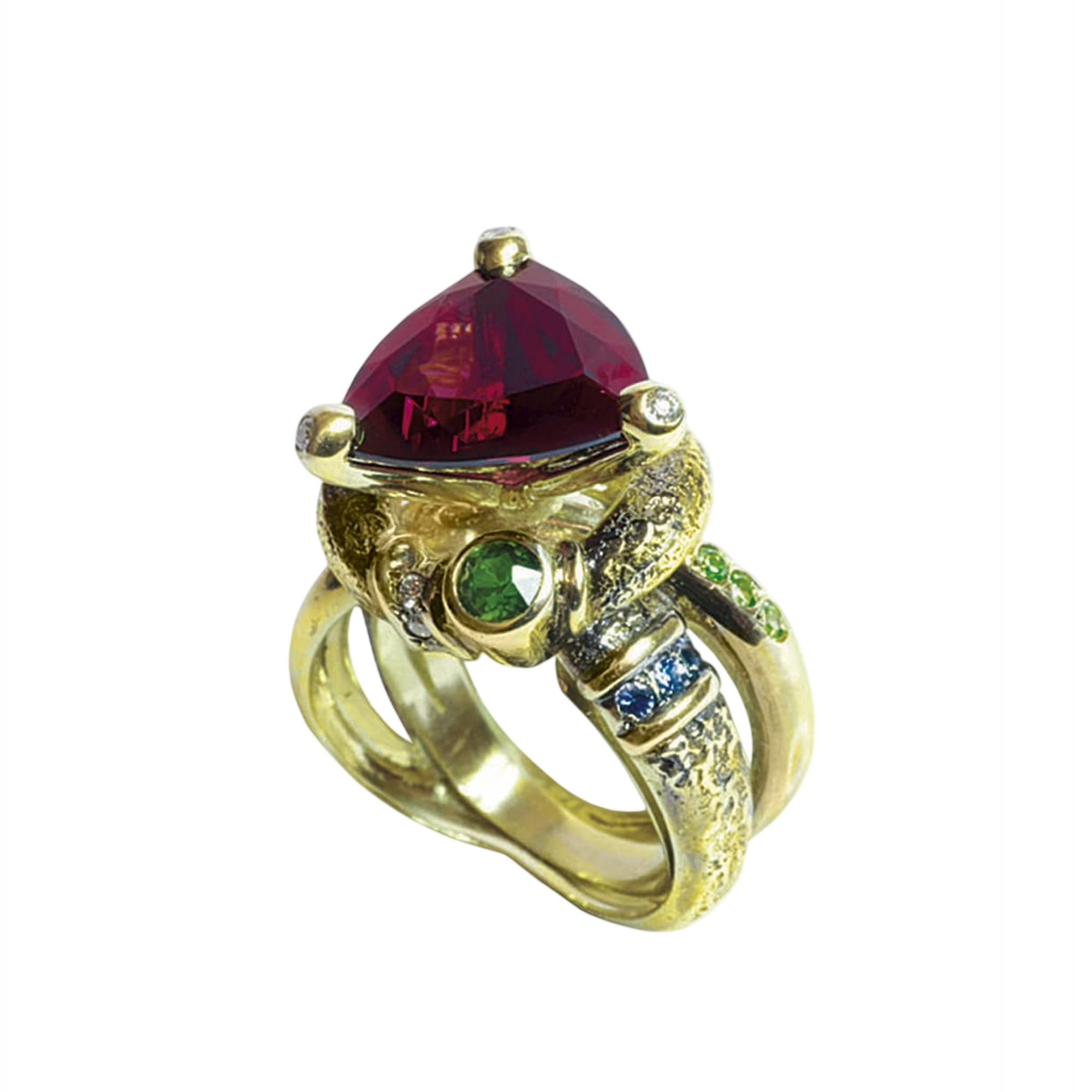 Кольцо с рубеллитом