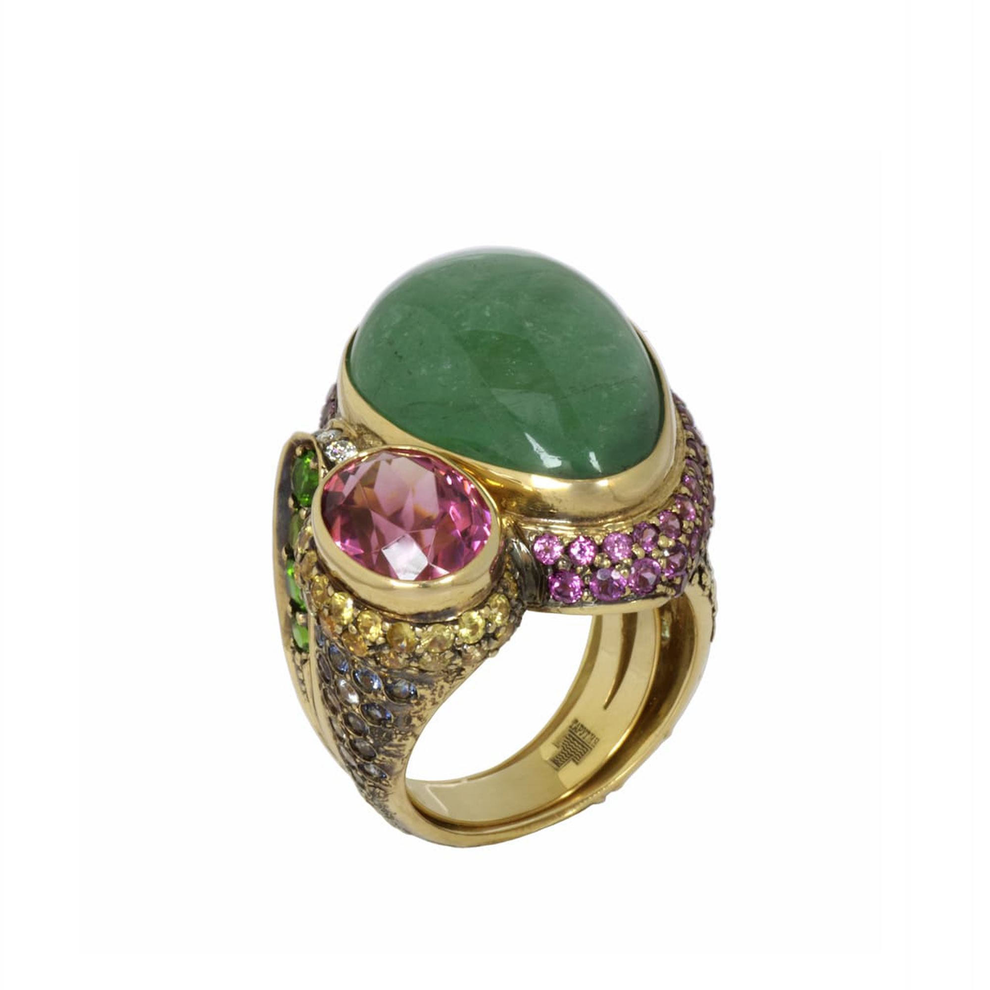 Кольцо с изумрудом