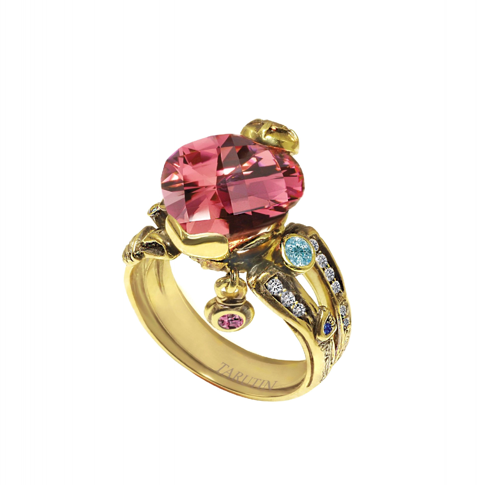 Кольцо с турмалином