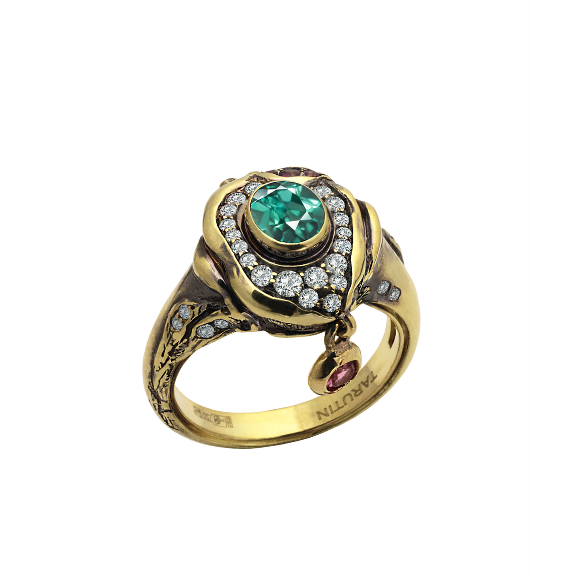 Кольцо с турмалином "Лагуна"