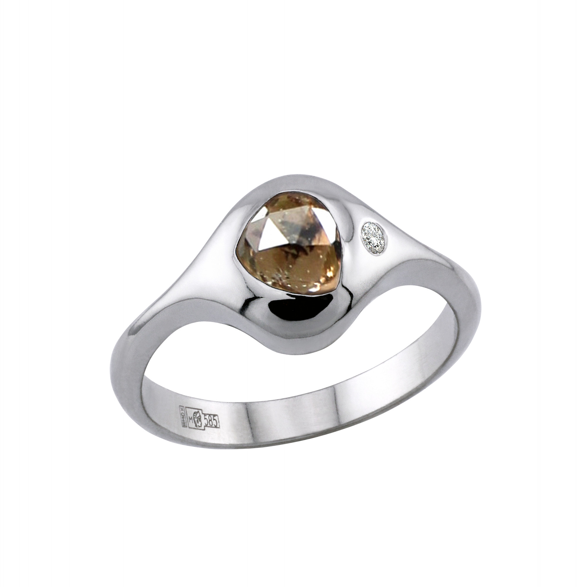 Кольцо с бриллиантом "Rosecut"